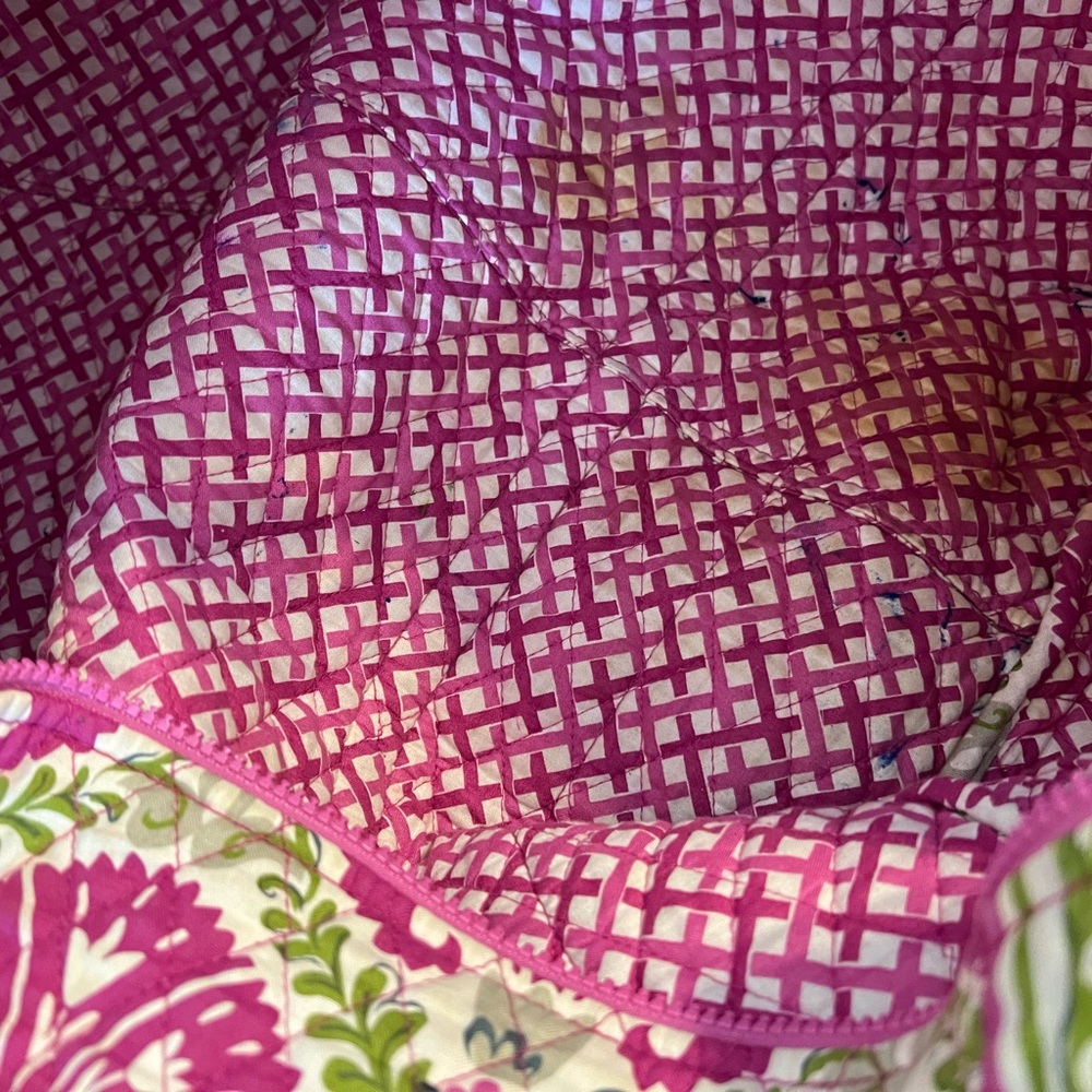Vera Bradley Pink and Green Floral Bag - Picture 10 of 16